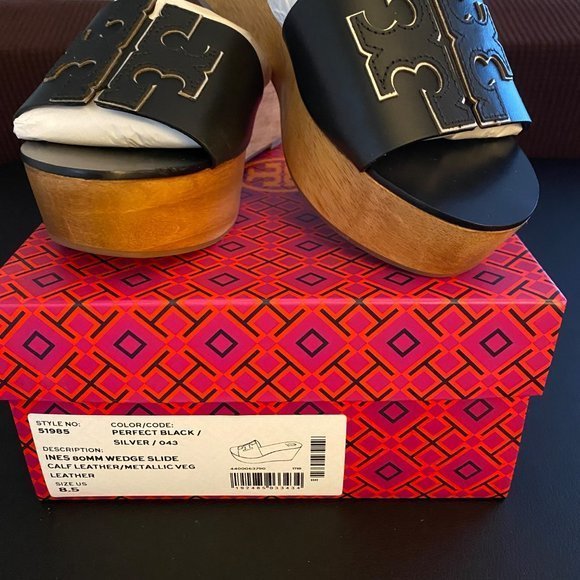 Tory Burch 80MM Ines Wedges 8.5 - Picture 6 of 7